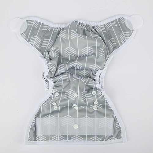 Baby Cloth Diaper Cover Nappy Hook and Loop Double Gusset 6.6lbs to 33lbs (Rabbits Wolves) - Jamouz