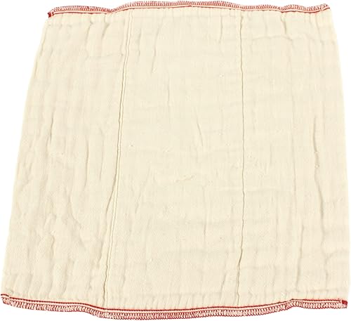 OsoCozy Better Fit Unbleached Prefold Cloth Diapers -100% Cotton, Gauze Weave, Sized for Tri Folding - Size 1 - (Infant 4x8x4 Fits 6-16 lb.) - 1 Dozen - Jamouz