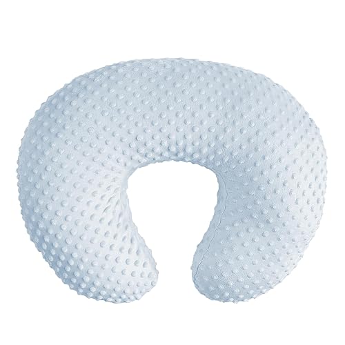 OWLOWLA Minky Nursing Cover, Breastfeeding Pillow Slipcover Fits Nursing Pillow for Baby Boy Girl(Baby Blue) - Jamouz