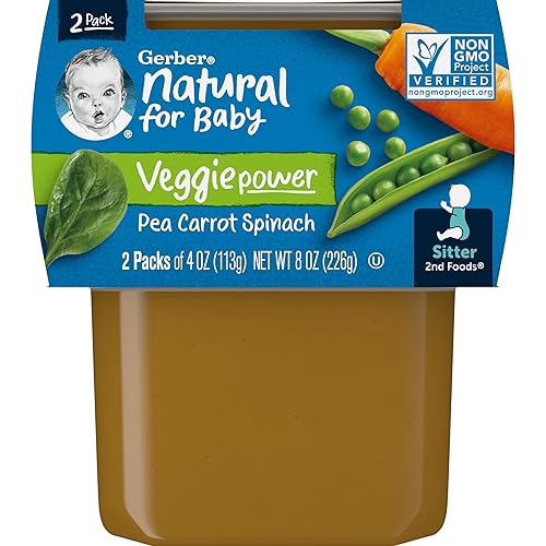 Gerber 2nd Foods Banana Blackberry Blueberry 4 Ounce Tubs, 2 Count (Pack of 8) - Jamouz