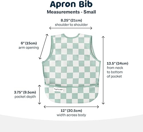 Tiny Twinkle Mess Proof Baby Bib - Waterproof Toddler and Baby Apron Bib - Machine Washable - PFAS and BPA Free - Jamouz