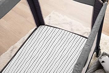 TL Care 2 Pack Fitted Pack N Play Playard Sheet 27' x 39', Soft Breathable Neutral 100% Cotton Jersey Pack and Play Sheet, Gray Star/Gray Zigzag, for Boys and Girls, Fits Most Mini Crib - Jamouz