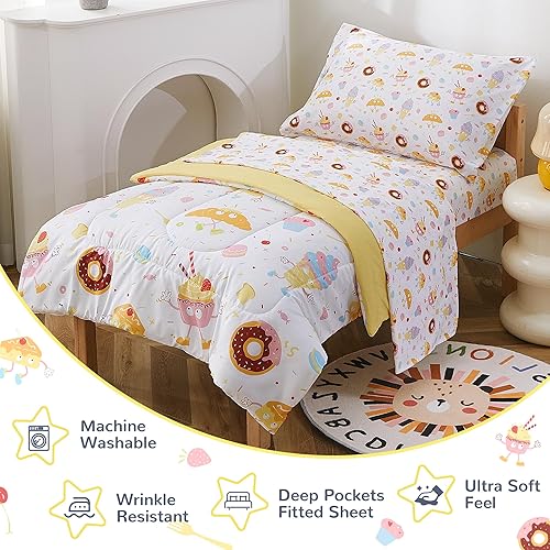 Viviland Boys Gamer Toddler Comforter Sets, Soft Toddler Bedding Set, Video Game Microfiber Toddler Bed Set - Jamouz