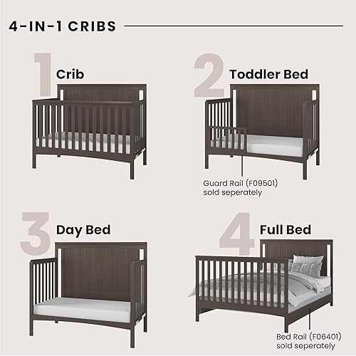 Child Craft Scout 3-Piece Nursery Set, Includes 4-in-1 Convertible Crib, Dresser with Changing Table Topper, and Cozy Glider (Dapper Gray) - Jamouz