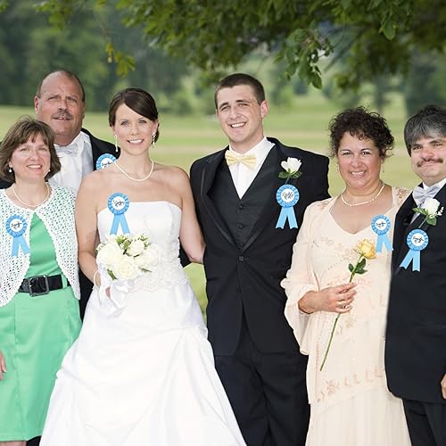 1 Mommy to be Tinplate Badge Pin for BOY, 1 Daddy to be, 2 Badges for Grandmas to be, 2 Badges for Grandpas to be, Baby Shower Button New Mom Gifts Gender Reveals Party, Blue Rosette, BLUE - Jamouz