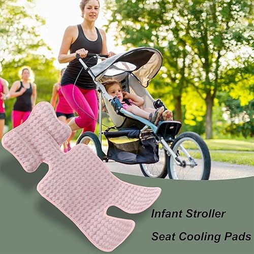 Baby Stroller Gel Cooler Pad Universal Car Seat Cooling Cushion, Comfortable Cooling Car Kid Seat Pad, Stroller Cooling Pad, Multifunctional Chair Ice Cushion for Child Safety Seat (Gray) - Jamouz