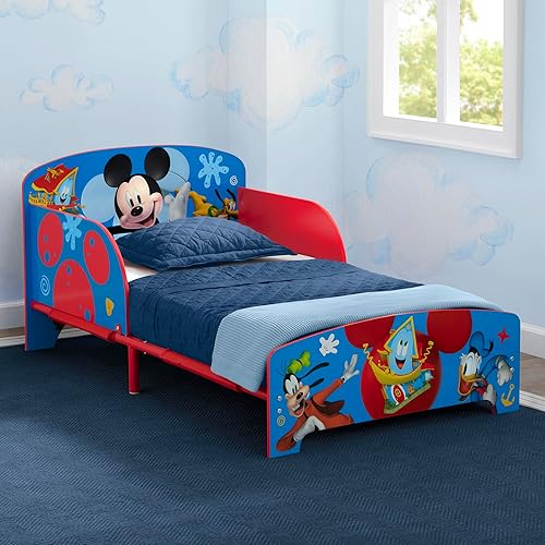 Delta Children - Nick Jr. PAW Patrol Wood and Metal Toddler Bed, Blue - Jamouz