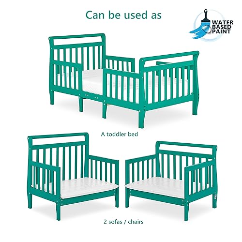 Emma 3-In-1 Convertible Toddler Bed In Fuschia Pink, Converts To Two Chairs And-Table, Low To Floor Design, JPMA Certified, Non-Toxic Finishes, Safety Rails - Jamouz