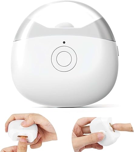 Automatic Electric Nail Clipper with LED Light & 2 Speeds with Nail Scraps Storage, USB Rechargeable Safety Fingernail Trimmer for Baby, Children, Kids, Adult, Seniors and Caregivers, White - Jamouz