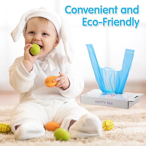 1600 Count Baby Disposable Diaper Bags Scented Diaper Sacks with Tie Handle Disposal Trash Sacks Baby Poop Waste Bag Refill(Green) - Jamouz