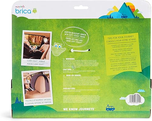 Munchkin® Brica® Baby in-Sight® Car Mirror, Crash Tested and Shatter Resistant, Dark Grey - Jamouz