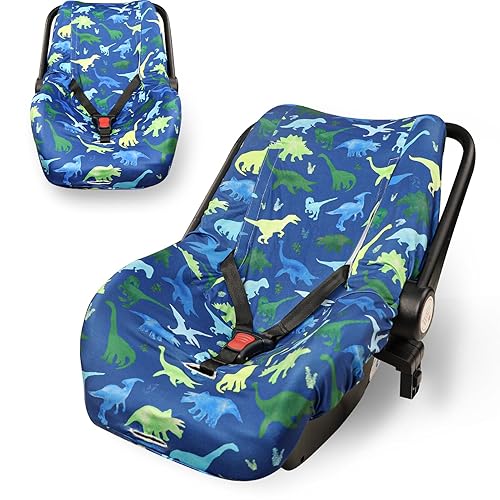 TANOFAR Baby Car Seat Cover Liner, Infant Carseat Cover Liner and Protection for Boys Girls, Universal Fit Car Seat Protective Cover, Soft Comfortable, Machine Washable, Grey Elephant - Jamouz