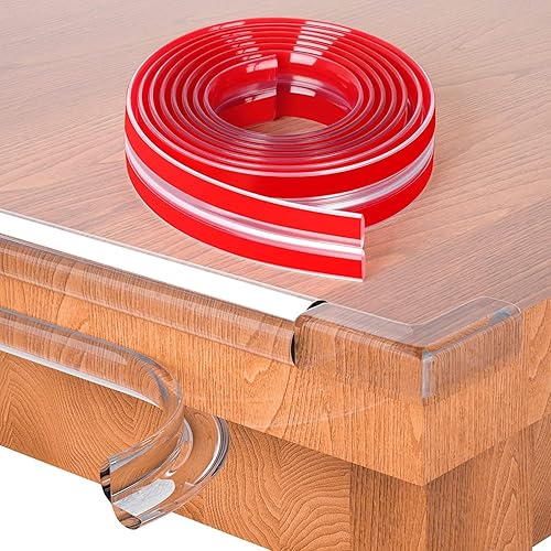 Corner Protectors Baby Proofing 6.6ft(2M) with 4 Corners,Corner Protector,Furniture Corner Guard & Edge Safety Bumpers, Soft Edge Protectors with Upgraded Pre-Taped Strong Adhesive - Jamouz