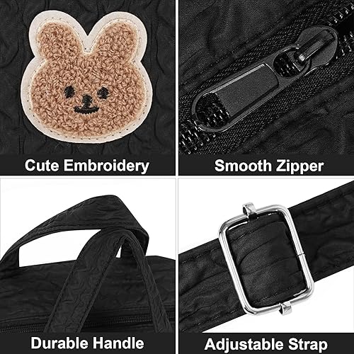 Lushandy Baby Diaper Bag Tote, Cute Mommy Nappy Crossbody Travel Tote, Multifunction Storage Bag - Jamouz