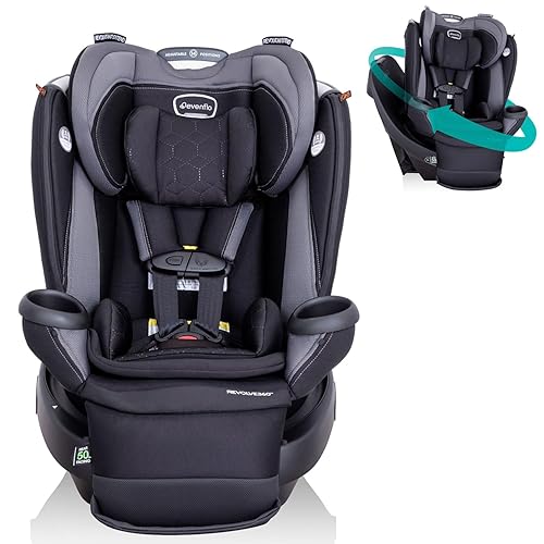 Evenflo Convertible Car Seat w/ 360 Degree Rotation & 3 Modes, Revolve360, Revere Gray - Jamouz