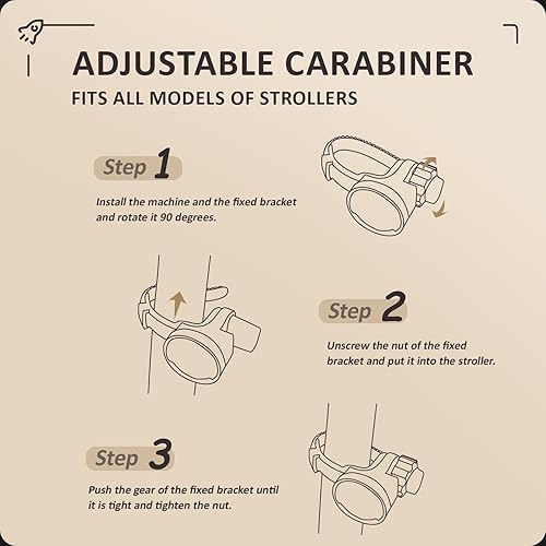 Vibrating Baby Stroller Rocker Rechargeable, Portable Baby Sleep Soother Aid Rocks Any Stroller, Buggy, Adjustable Speed, Fits All Pushchairs, Prams, Stroller - Jamouz