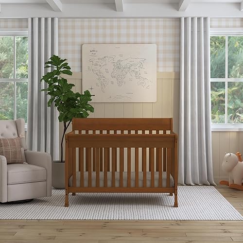 DaVinci Kalani 4-in-1 Convertible Crib in White, Greenguard Gold Certified - Jamouz