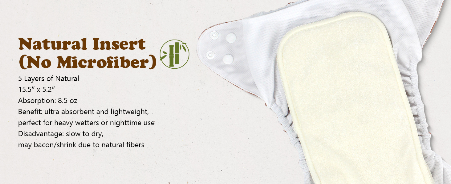 mama koala one size 5-layer bumboo inserts