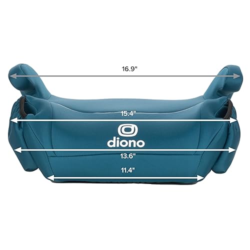 Diono Solana, No Latch, Pack of 2 Backless Booster Car Seats, Lightweight, Machine Washable Covers, Cup Holders, Black - Jamouz