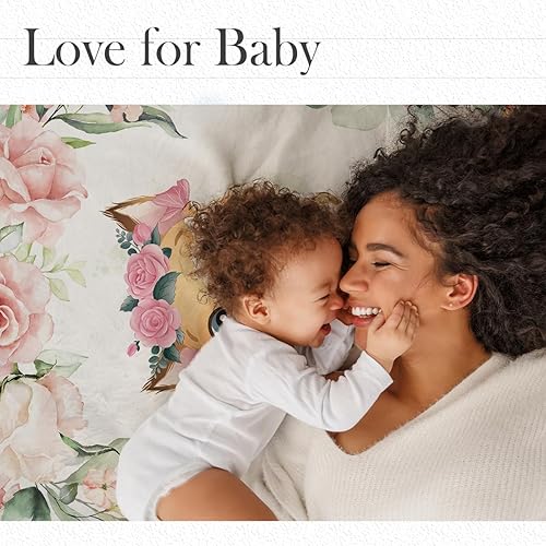 D-Story Personalized Baby Blankets for Girls, Custom Fox Childish Throw Blanket with Baby Name Custom Baptism Kids Blanket for Newborn Girls Baby Gift(30'x40') - Jamouz