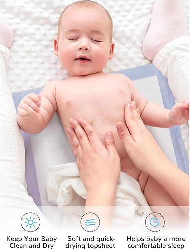 Disposable Changing Pad Pack of 50 Baby Incontinence Pad Diaper Changing Pads UnderPads Ultra Soft Super Absorbent Waterproof Mat 13 x18 in - Jamouz