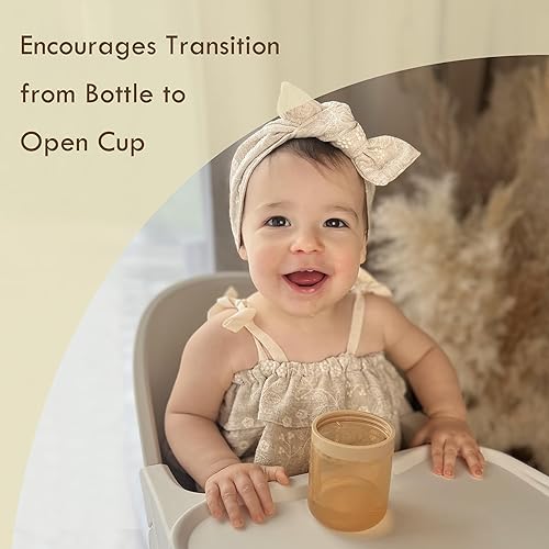 Moonkie Baby Straw cup | Silicone Toddler Sippy Cup Training Cup with Straw Lid | BPA-Free Drop-Proof Baby Cup | Baby Led Weaning | 6 Months+, 5 oz, 2pack - Jamouz