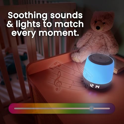 Babysense Dreamer 2.0 Baby Sound Machine with Night Light | 2nd Gen | 28 Soothing Sounds | Toddler Sleep Trainer | App-Controlled White Noise Machine | Sleep Timer | 2.4GHz WiFi | US Only - Jamouz