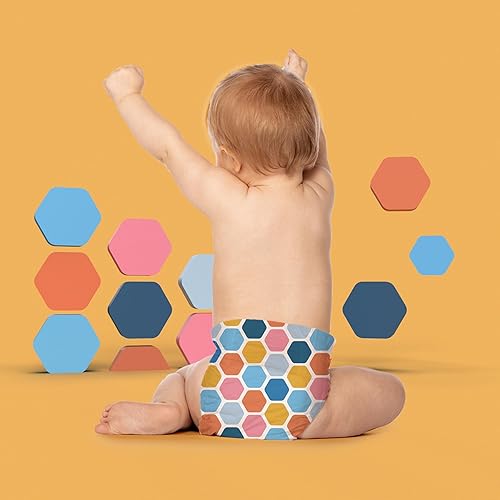 Hello Bello Premium Diapers Size 4, Honeysuckle Designs, 58ct Club Box, Hypoallergenic and Extra Absorbent - Jamouz