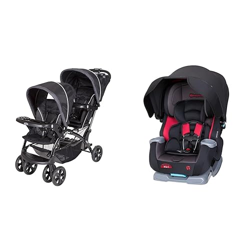 Baby Trend Sit N' Stand Double Stroller and Cover Me 4 in 1 Convertible Car Seat Bundle - Jamouz
