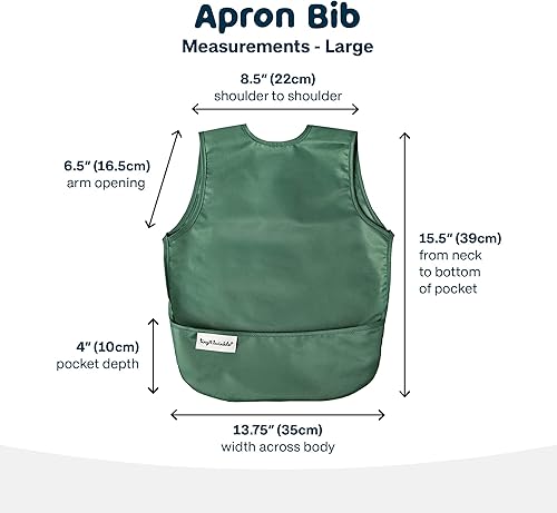 Tiny Twinkle Mess Proof Baby Bib - Waterproof Toddler and Baby Apron Bib - Machine Washable - PFAS and BPA Free - Jamouz