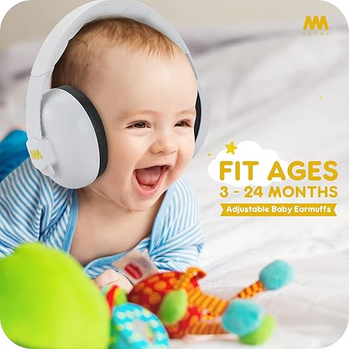 Mumba Baby Ear Protection Noise Cancelling Headphones for Babies and Toddlers Baby Earmuffs - Ages 3-24+ Months - Jamouz