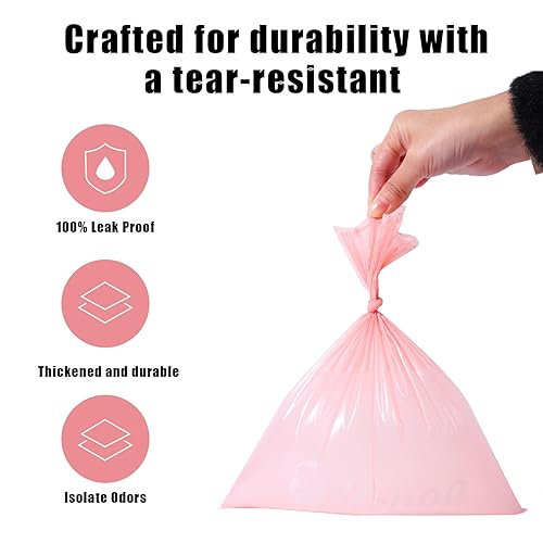 Baby Disposable Diaper Bags, Waste Bags 8 Refill Rolls/120 Bags with Dispenser, Convenient and Quick Diaper Disposal, Unscented - Jamouz