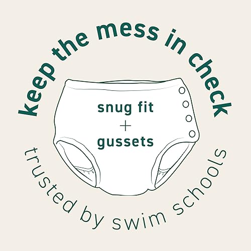 i play. by green sprouts Reusable, Eco Snap Swim Diaper with Gussets, UPF 50, Light Pink, Patented Design, STANDARD 100 by OEKO-TEX Certified 3T - Jamouz
