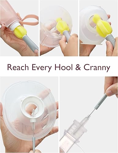 Momcozy Full Set Collector Cup Only Compatible with Momcozy M5 NOT for Others. Original M5 Breast Pump Replacement Accessories (160ml, with Double-Sealed Flange 24mm) - Jamouz