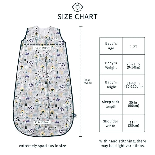 Baby Sleep Sack 2-4 T Baby Wearable Blanket 100% Organic Cotton 0.5 TOG Toddler Sleeping Sack 2- Way Zipper Soft Lightweight X-Large Pup - Jamouz