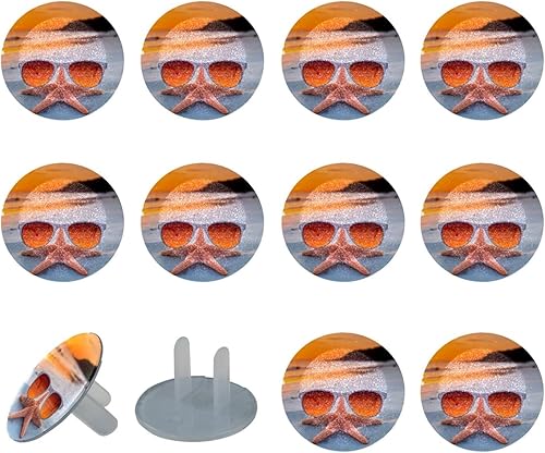 12 PCS Baby Child Proofing Outlet Covers, Electrical Safety Socket Protection Caps for 2-Prong Power Wall Plate Pure Black, czbhg-001 - Jamouz