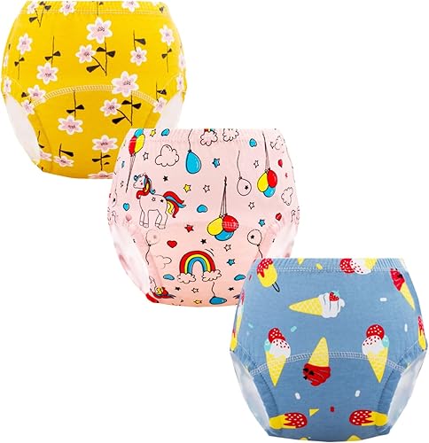 Baby Potty Training Underwear, Cotton Toddler Training Pants for Boys and Girls 2-3 T, 10 Pack, S, Red - Jamouz