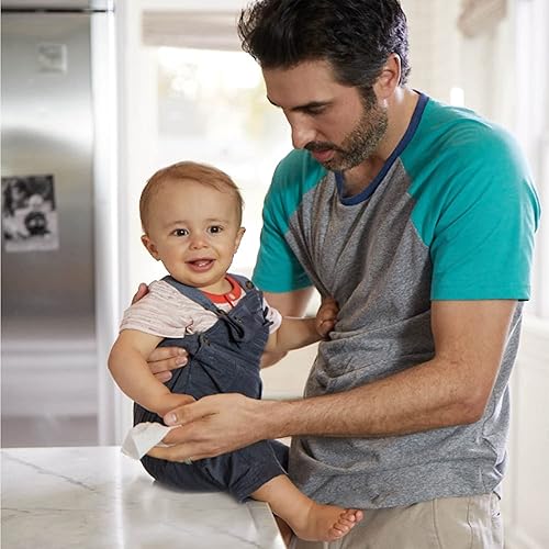 Aveeno Baby Hand & Face Cleansing & Moisturizing Wipes with Oat Extract and Aloe, Fragrance-Free Wipes for Sensitive Skin, Free of Sulfates, Alcohol, Parabens, and Dyes, 25 ct (Pack of 4) - Jamouz