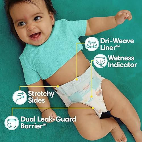 Pampers Diapers - Baby Dry - Size 1, 44 Count, Absorbent Disposable Infant Diaper (Packaging May Vary) - Jamouz