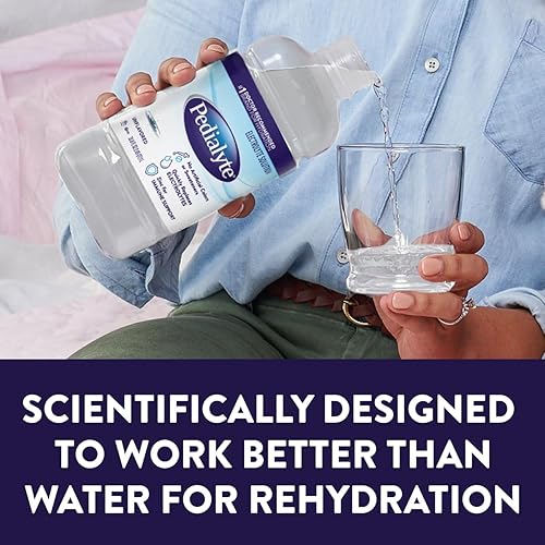 Pedialyte Electrolyte Solution, Unflavored, Hydration Drink, 33.8 Fl Oz. (Pack of 4) - Jamouz