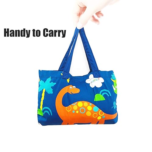 Portable 2-in-1 Grocery Cart Seat Cover and Baby Highchair Cover (Navy Blue Dinosaur) - Jamouz