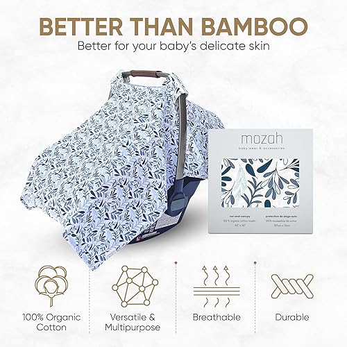 MOZAH Baby Multi-Use Cover: 9-in-1 Car Seat Covers Canopy Cover, Breathable Breastfeeding Cover, Stroller Cover & More, Boys & Girls Shower Gifts (Warm Taupe) - Jamouz