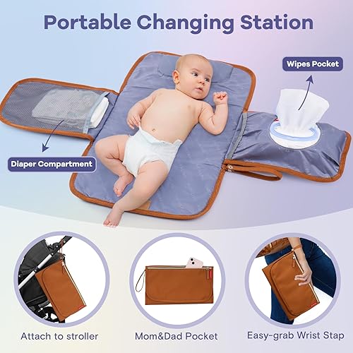 RUVALINO Diaper Bag Backpack, Multifunction Travel Pack Maternity Baby Changing Bags, Large Capacity, Waterproof, Black - Jamouz