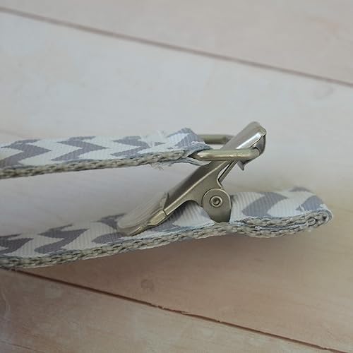 Hands-Free Nursing Clip - Holds up Clothing to Make Breastfeeding and Pumping Easier, an Ideal Nursing Cover Accessory, Gray Chevron Pattern - Jamouz