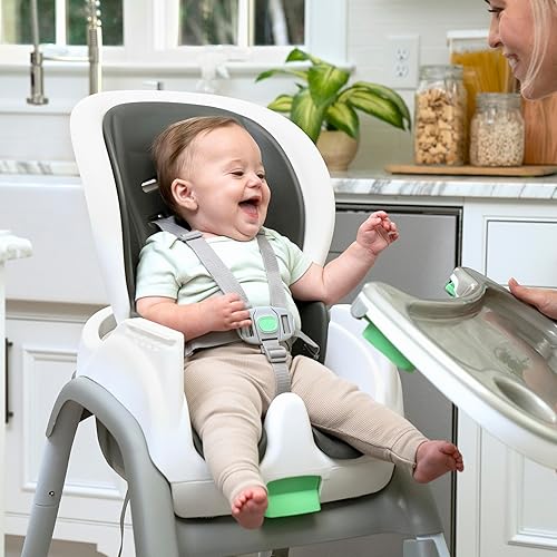 Ingenuity Full Course 6-in-1 High Chair - Baby to 5 Years Old, 6 Convertible Modes, 2 Dishwasher Safe Trays - Astro, 13108 - Jamouz