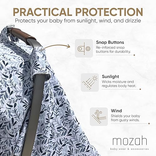 MOZAH Baby Multi-Use Cover: 9-in-1 Car Seat Covers Canopy Cover, Breathable Breastfeeding Cover, Stroller Cover & More, Boys & Girls Shower Gifts (Warm Taupe) - Jamouz