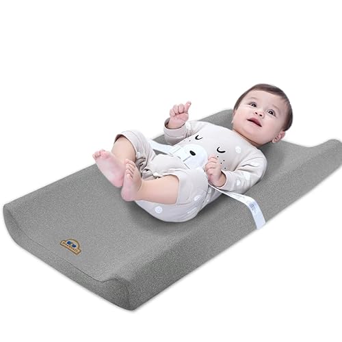 Super Soft and Stretchy Changing Pad Cover 2pk by BlueSnail (Heather Grey) - Jamouz
