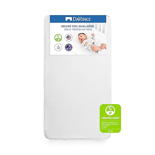 DaVinci Complete Slumber Crib & Toddler Mattress, Firm support, Lightweight, Waterproof, Greenguard Gold Certified - Jamouz