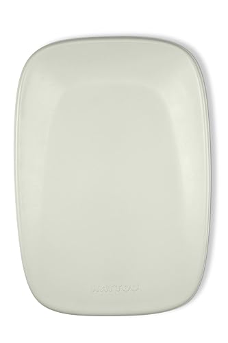 Nattou Softy Changing Pad - Wipeable Baby Changing Mat- Durable, Water-Resistant, Cocoon Shape with Honeycomb Bottom Grips BPA-Free, Assimilates Room Temperature - Grey - Jamouz