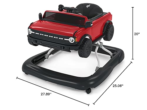 Bright Starts Ford F-150 4-in-1 Agate Black Baby Activity Center & Push Walker with Removable Interactive Steering Wheel-Toy, 6 Months and up - Jamouz
